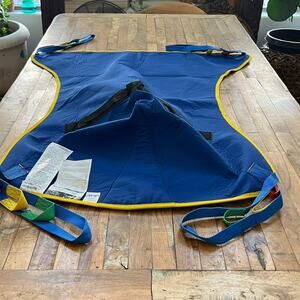 Drive Medical Patient Sling Full Body Solid Medium Blue 13222M Hoyer Lift Sling